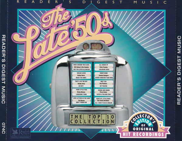 Various – The Late '50s; The Top 10 Collection CD