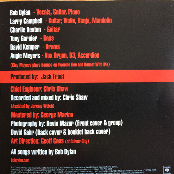 Bob Dylan - "Love And Theft"