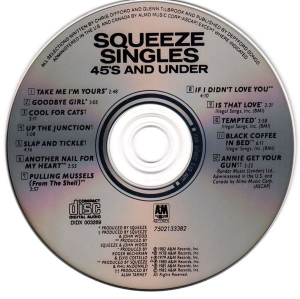 Squeeze (2) - Singles - 45's And Under