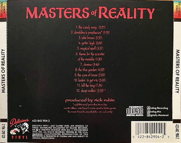 Masters Of Reality - Masters Of Reality
