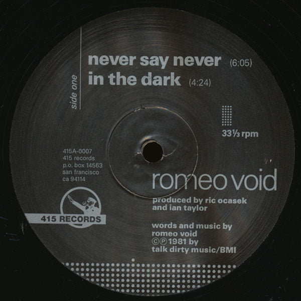 Romeo Void - Never Say Never