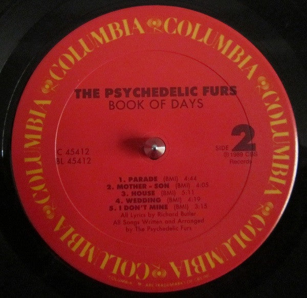 The Psychedelic Furs - Book Of Days