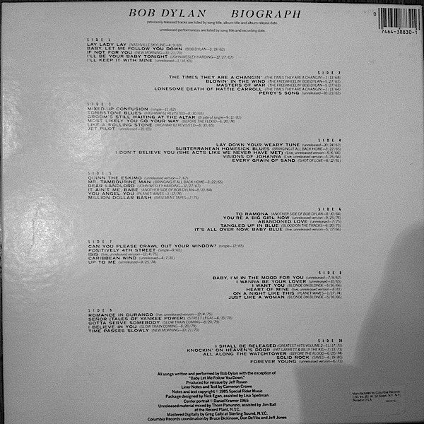 Bob Dylan - Biograph