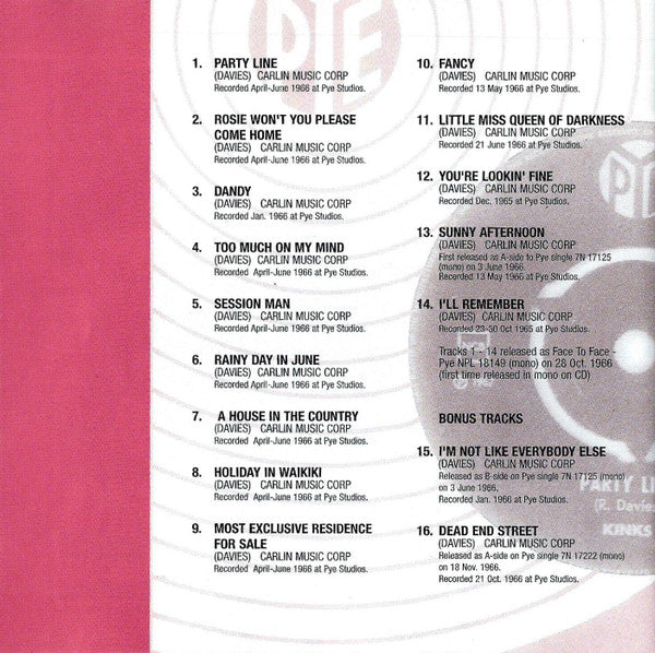 The Kinks - Face To Face