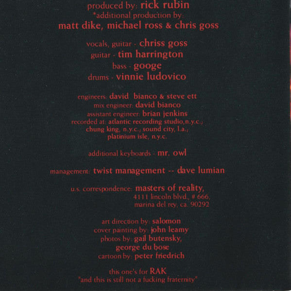 Masters Of Reality - Masters Of Reality