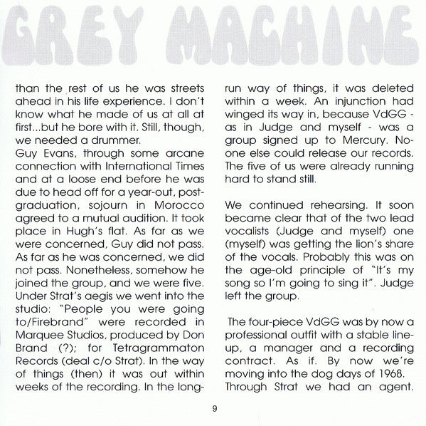 Van Der Graaf Generator - The Aerosol Grey Machine
