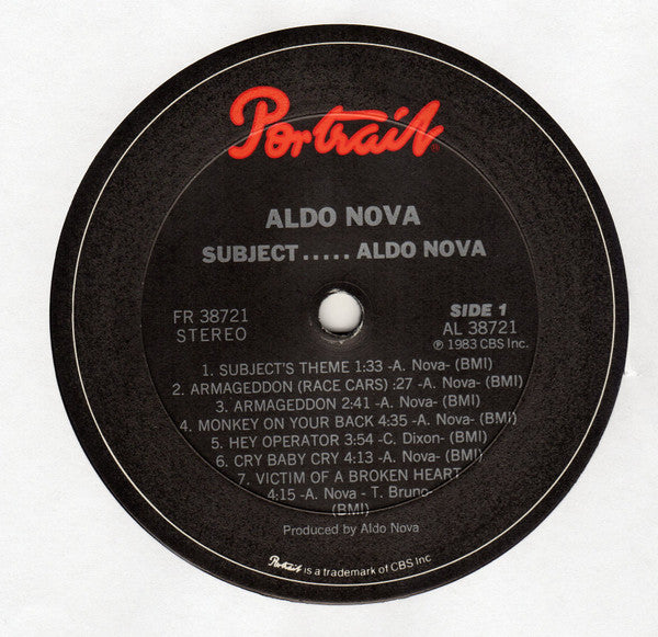 Aldo Nova - Subject.....Aldo Nova