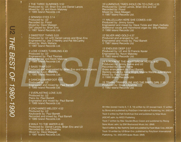 U2 - The Best Of 1980-1990 / The B-Sides