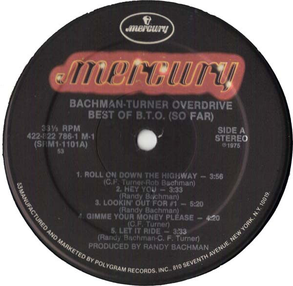 Bachman-Turner Overdrive - Best Of B.T.O. (So Far)