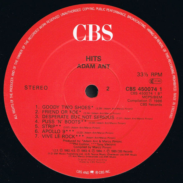 Adam Ant - Hits