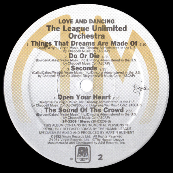 The League Unlimited Orchestra - Love And Dancing