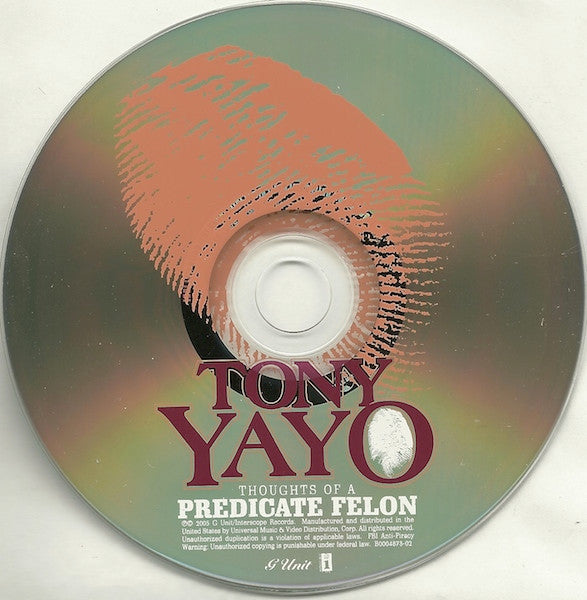 Tony Yayo - Thoughts Of A Predicate Felon