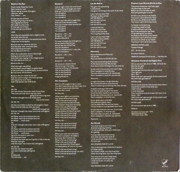 Wings (2) - Band On The Run