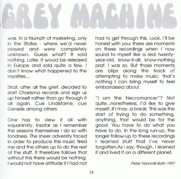 Van Der Graaf Generator - The Aerosol Grey Machine
