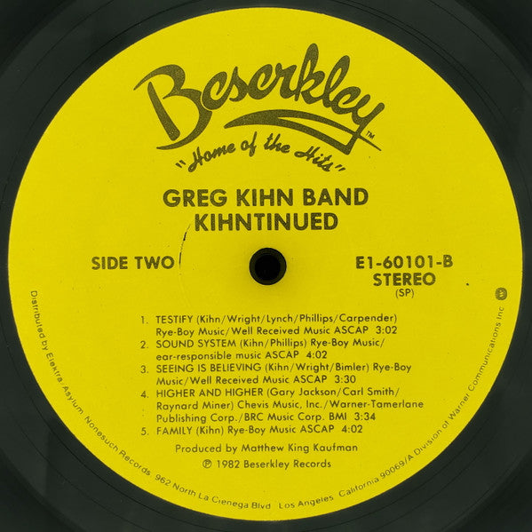 Greg Kihn Band - Kihntinued