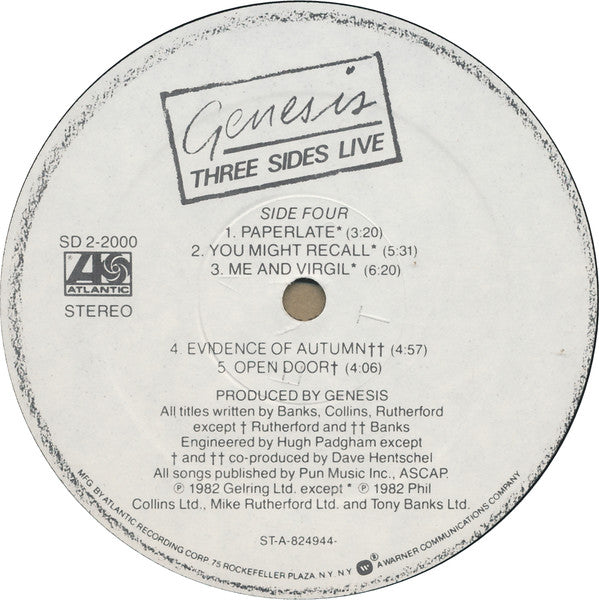 Genesis - Three Sides Live