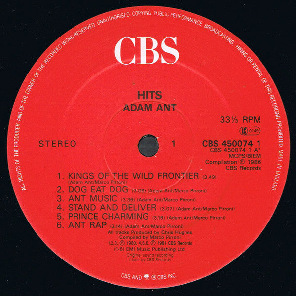 Adam Ant - Hits