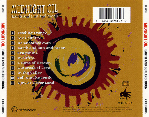Midnight Oil - Earth And Sun And Moon