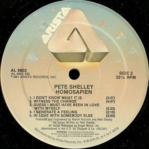 Pete Shelley - Homosapien