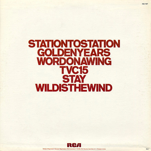 David Bowie - Station To Station