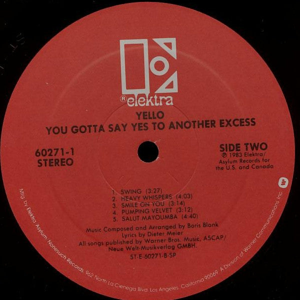 Yello - You Gotta Say Yes To Another Excess