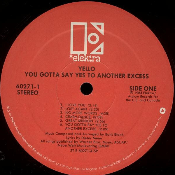 Yello - You Gotta Say Yes To Another Excess