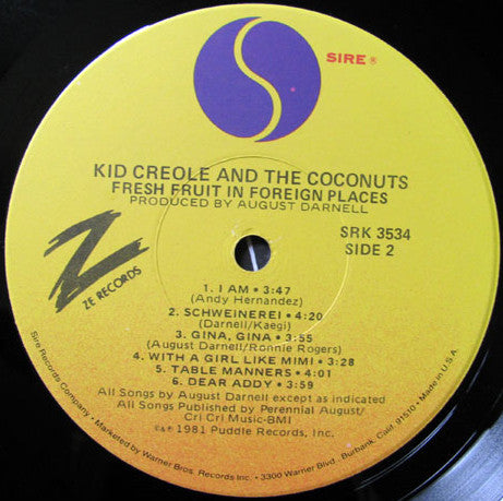 Kid Creole And The Coconuts - Fresh Fruit In Foreign Places