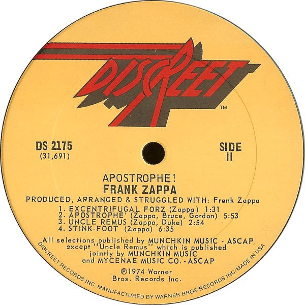 Frank Zappa - Apostrophe (')