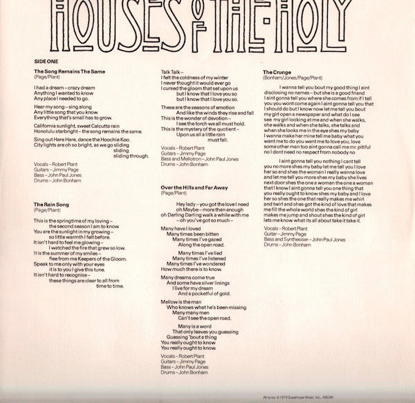 Led Zeppelin - Houses Of The Holy