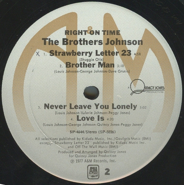 Brothers Johnson - Right On Time