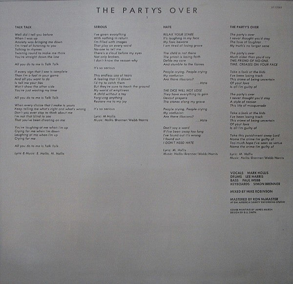 Talk Talk - The Party's Over