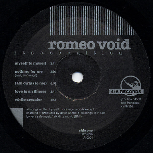 Romeo Void - Itsacondition