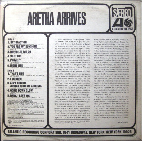 Aretha Franklin - Aretha Arrives