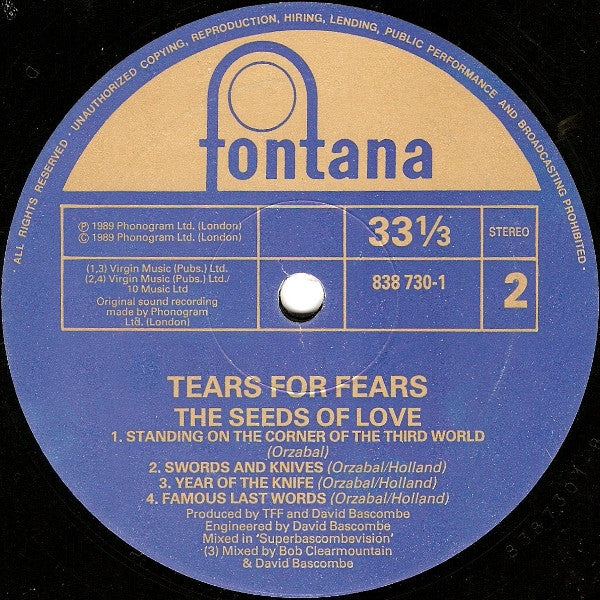 Tears For Fears - The Seeds Of Love