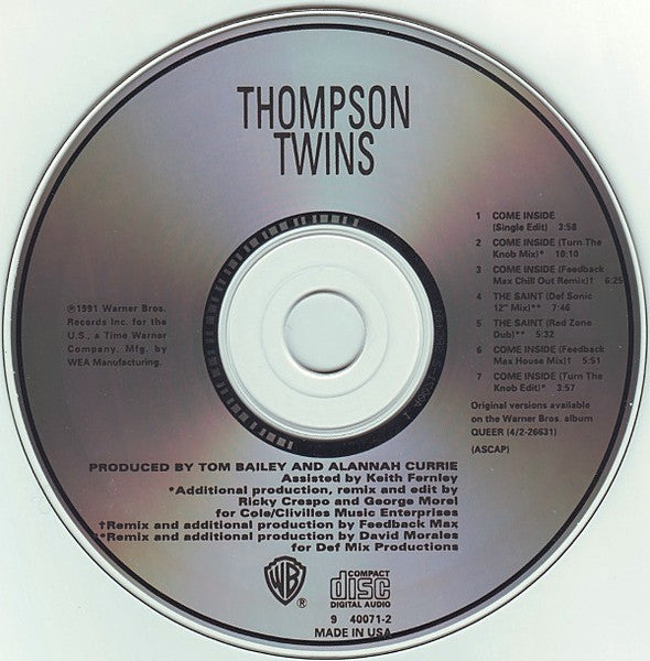 Thompson Twins - Come Inside / The Saint