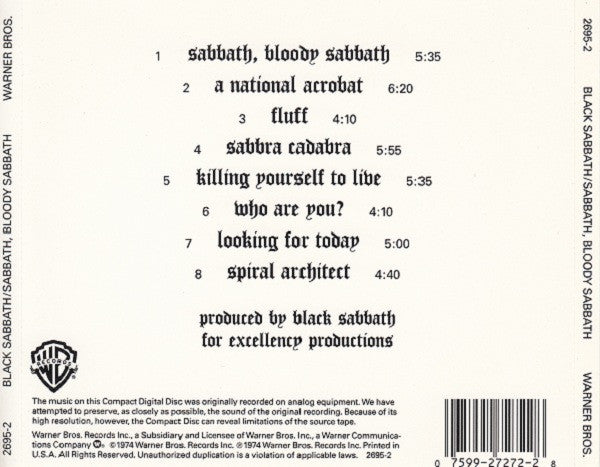 Black Sabbath - Sabbath Bloody Sabbath