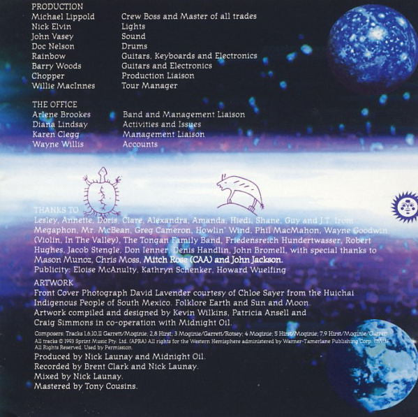 Midnight Oil - Earth And Sun And Moon