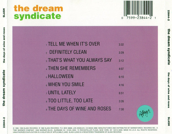 The Dream Syndicate - The Days Of Wine And Roses