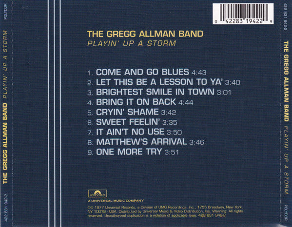 The Gregg Allman Band - Playin' Up A Storm