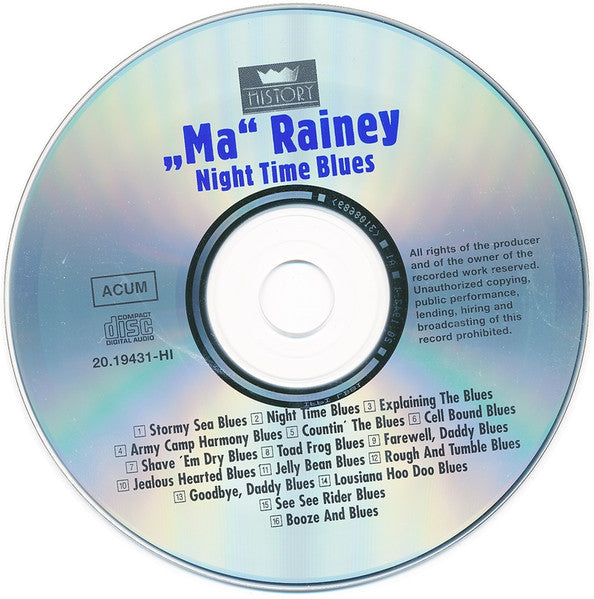 Ma Rainey - Night Time Blues