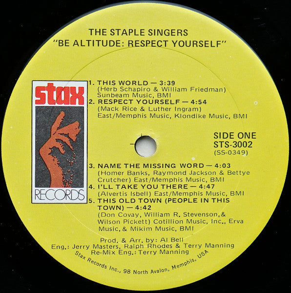 The Staple Singers - Be Altitude: Respect Yourself