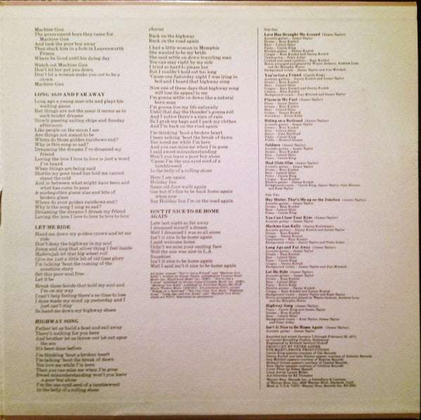 James Taylor (2) - Mud Slide Slim And The Blue Horizon