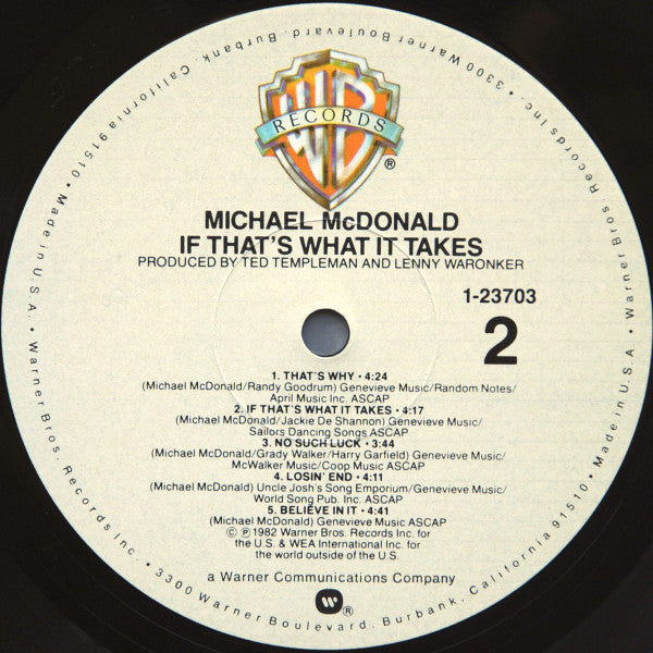 Michael McDonald - If That's What It Takes