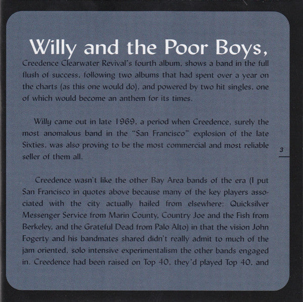 Creedence Clearwater Revival - Willy And The Poor Boys