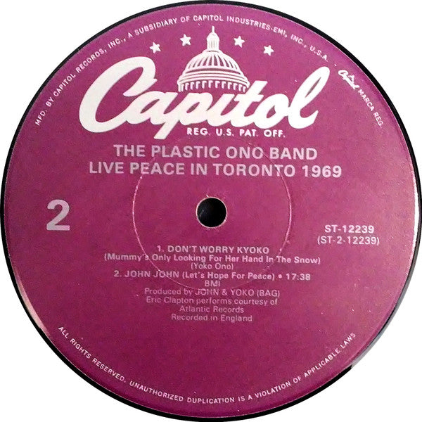 The Plastic Ono Band - Live Peace In Toronto 1969