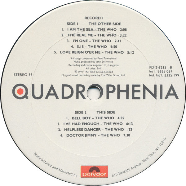 Various - Quadrophenia (Music From The Soundtrack Of The Who Film)