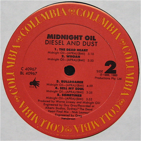 Midnight Oil - Diesel And Dust