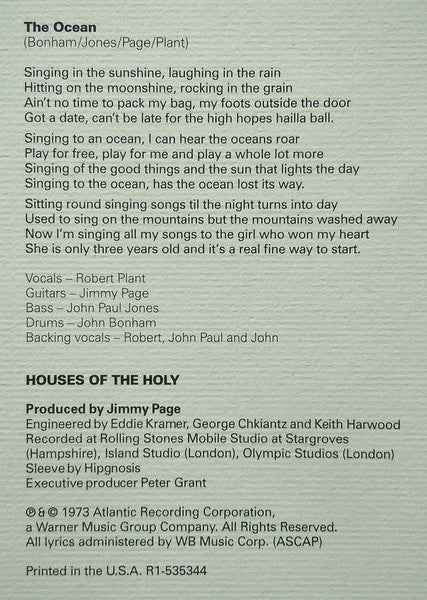 Led Zeppelin - Houses Of The Holy