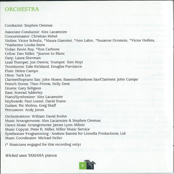 Stephen Schwartz - Wicked (Original Broadway Cast Recording)