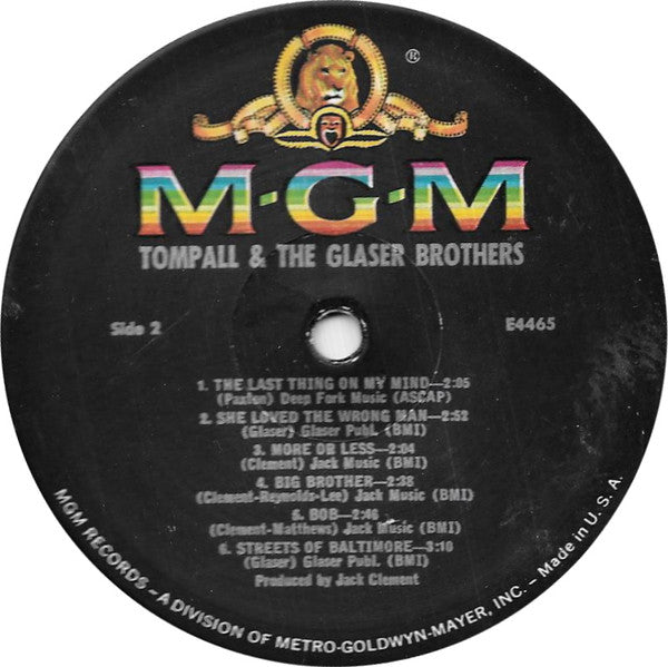 Tompall Glaser & The Glaser Brothers - Tompall & The Glaser Brothers